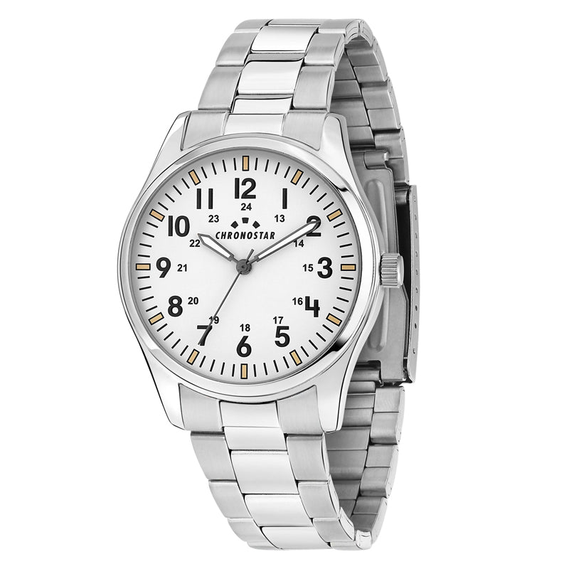 OROLOGIO CHRONOSTAR PILOT WHITE DIAL |39MM|