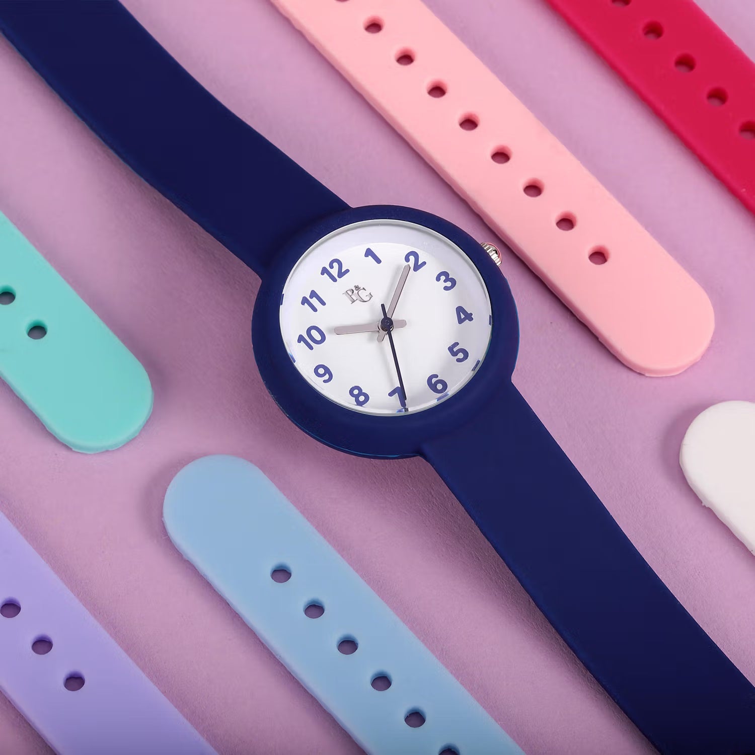 OROLOGIO B&G SOFT BLU WHITE DIAL SILICON |30MM|