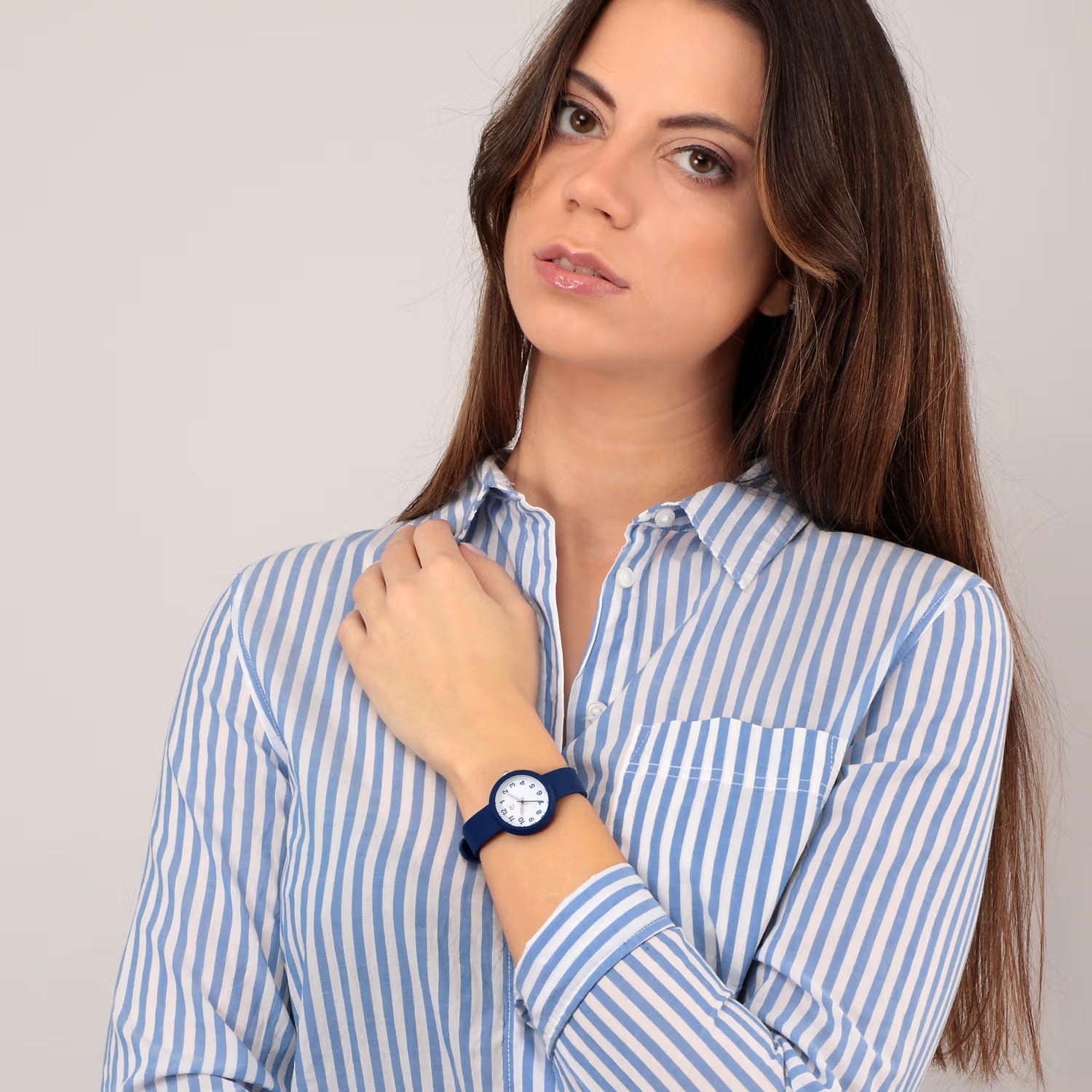 OROLOGIO B&G SOFT BLU WHITE DIAL SILICON |30MM|