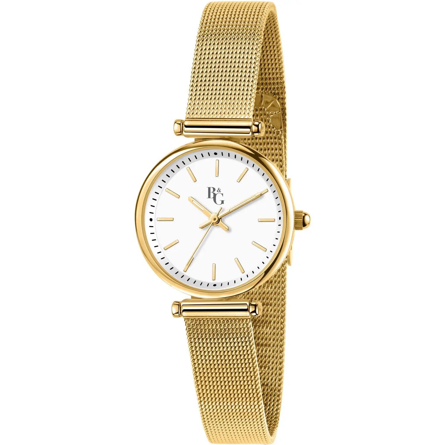 OROLOGIO B&G BELLE MESH GOLD WHITE DIAL |28MM|