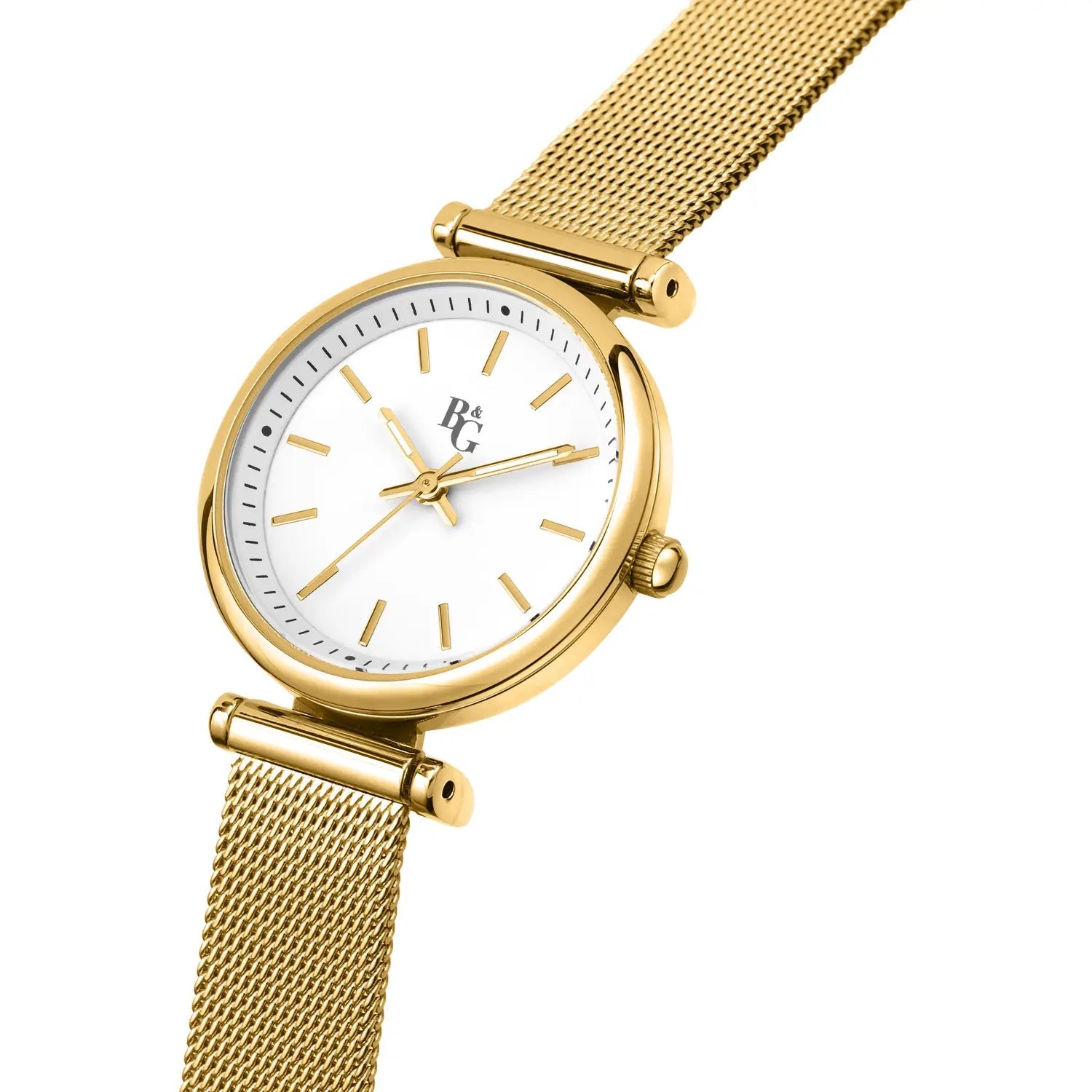 OROLOGIO B&G BELLE MESH GOLD WHITE DIAL |28MM|