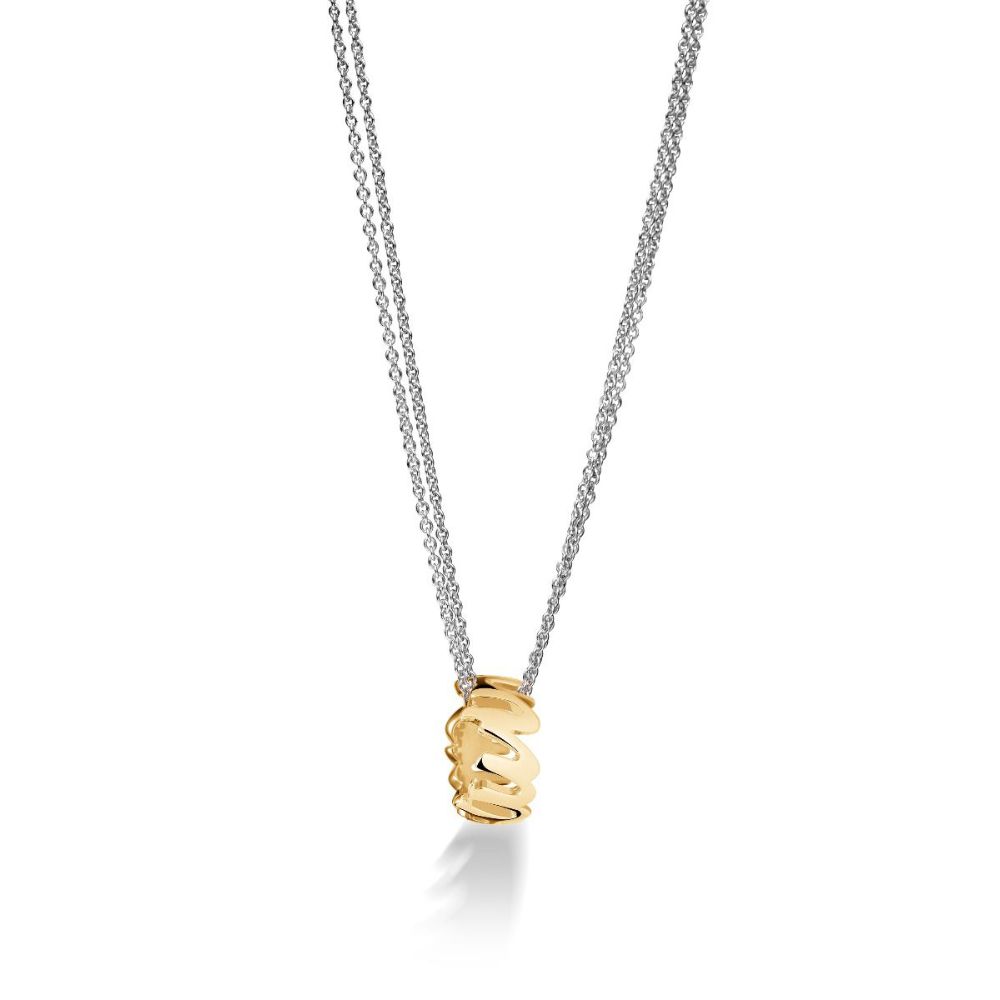 GHIERA LE BEBÉ 'LOVETTO' MY TWINS ARGENTO PLACC. ORO GIALLO