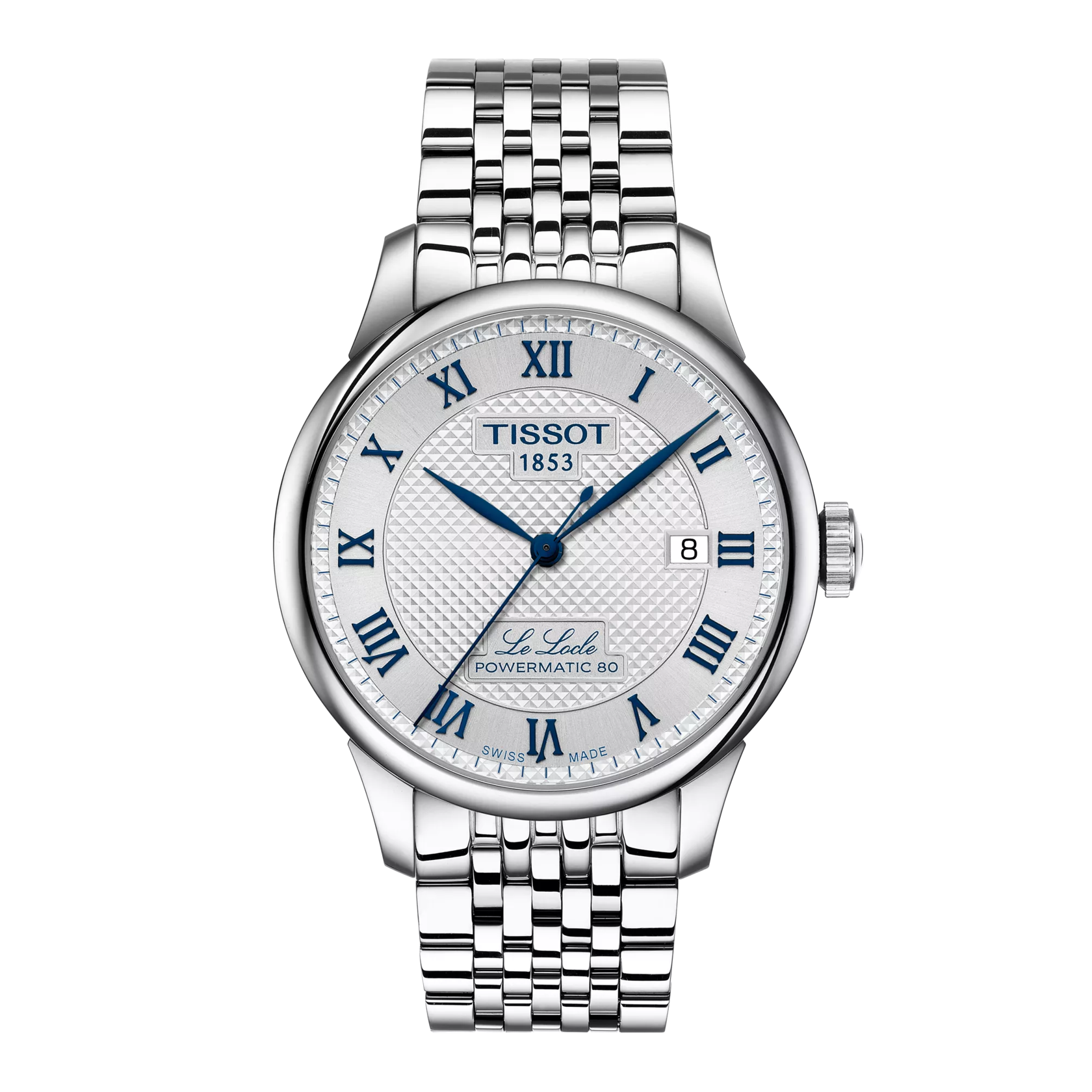 OROLOGIO TISSOT LE LOCLE POWERMATIC 80 SILVER E BLU |39.30MM|