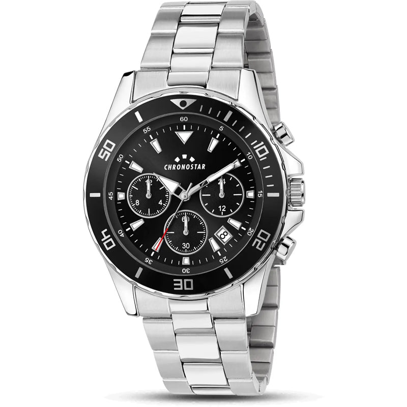 OROLOGIO CHRONOSTAR CAPTAIN BLACK DIAL |43MM|