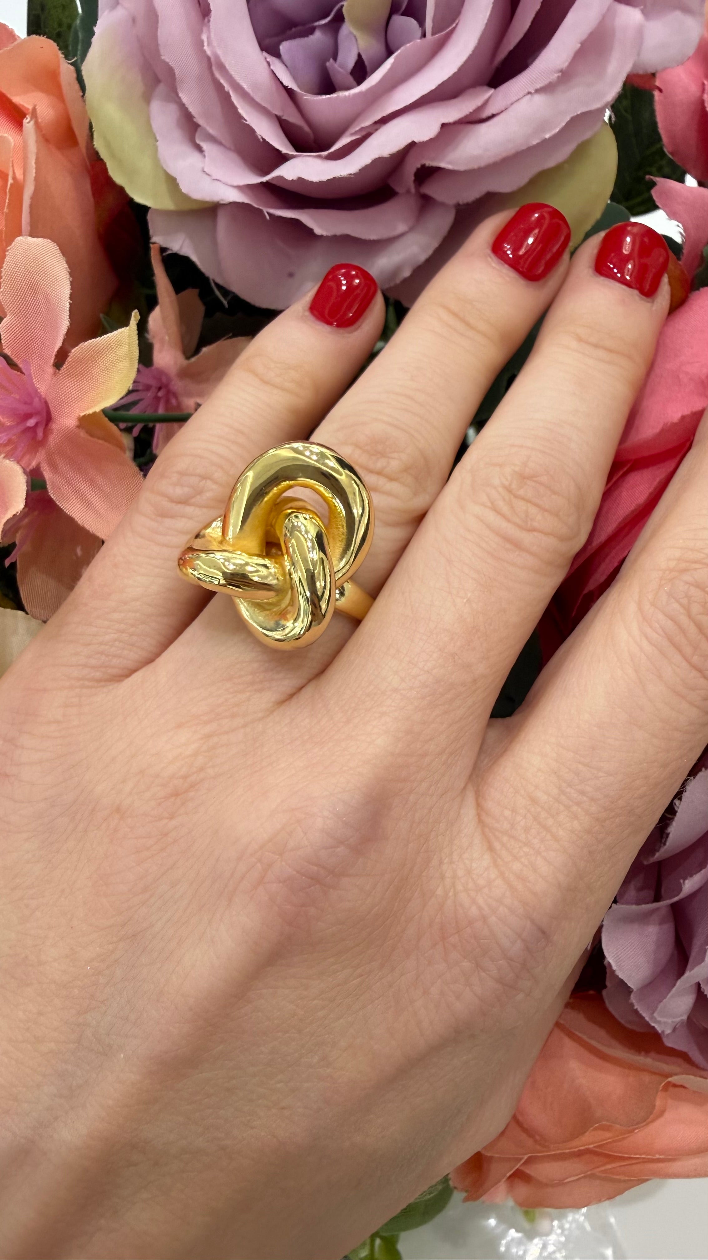 ANELLO NODO IN ARGENTO 925 DORATO