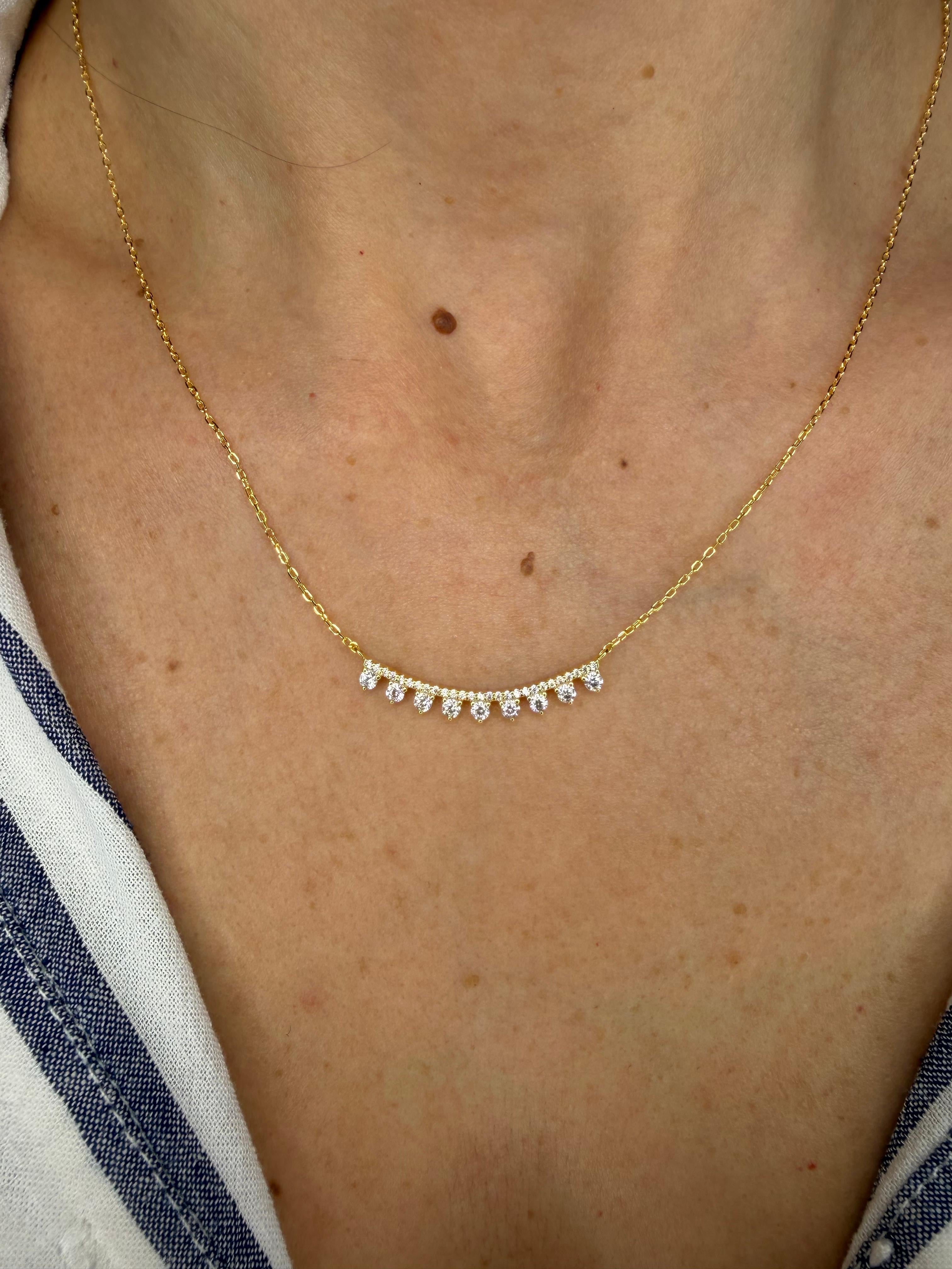 COLLANA TENNIS CON ZIRCONI PENDENTI IN ARGENTO DORATO 925
