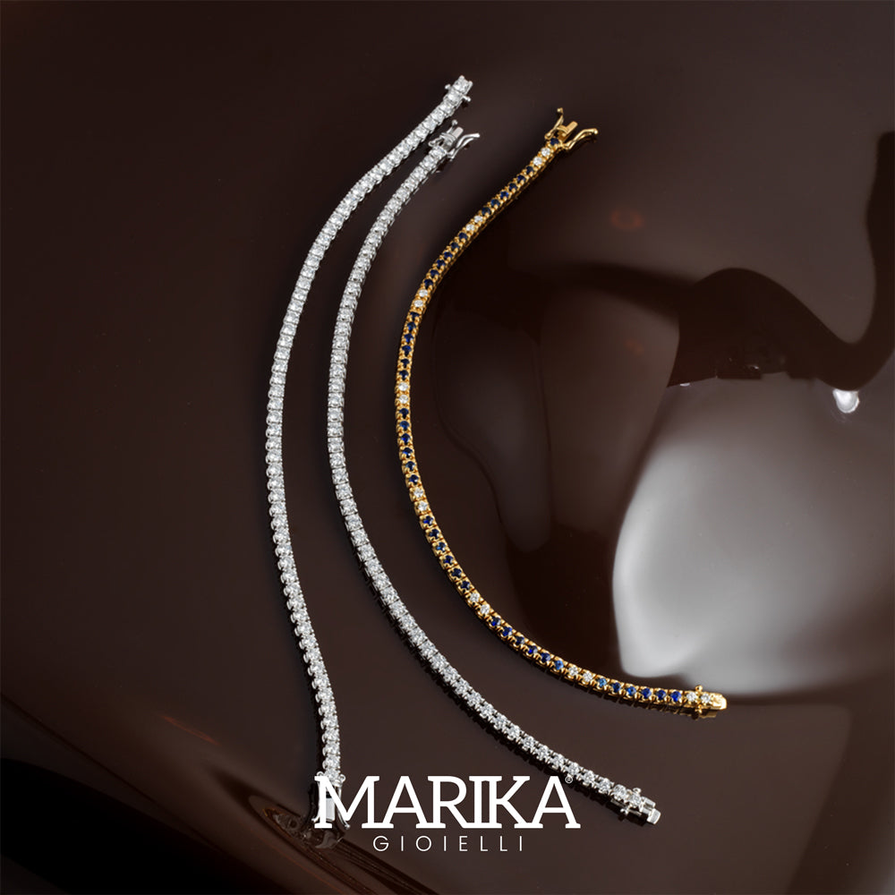 BRACCIALE TENNIS IN ORO BIANCO 18 CARATI E DIAMANTI