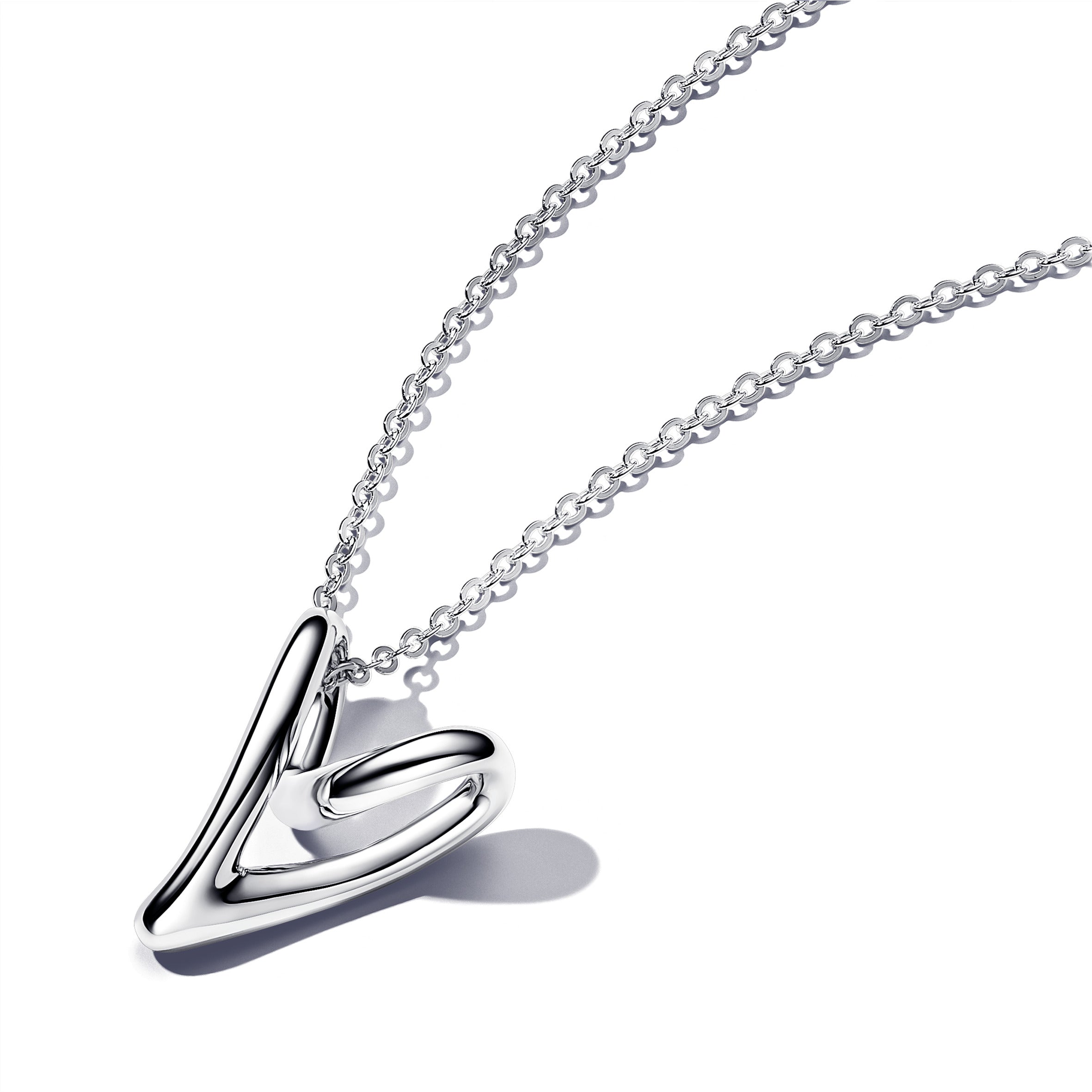 COLLANA PANDORA CUORE LINEA SINUOSA
