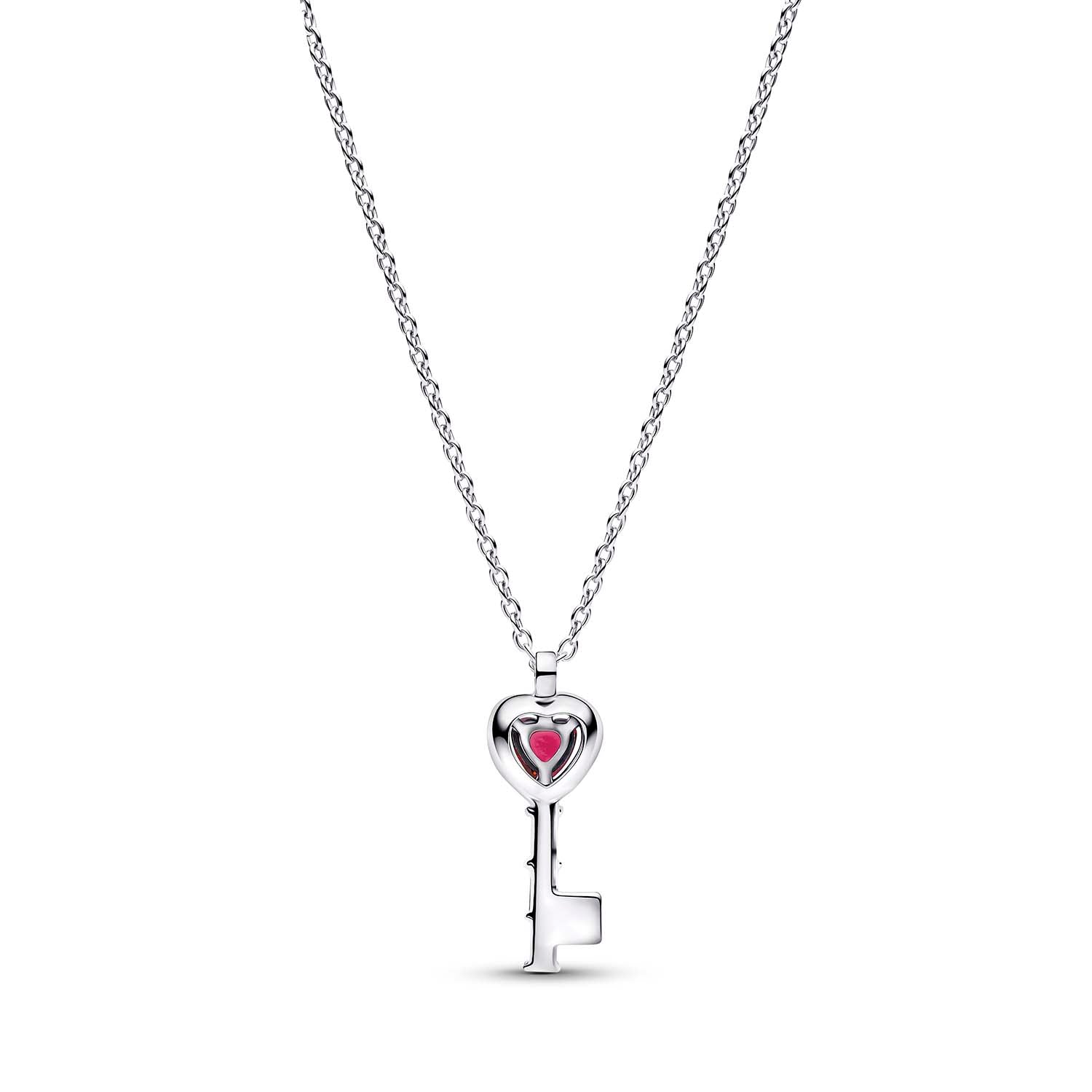 COLLANA PANDORA CHIAVE CON CUORE ROSSO