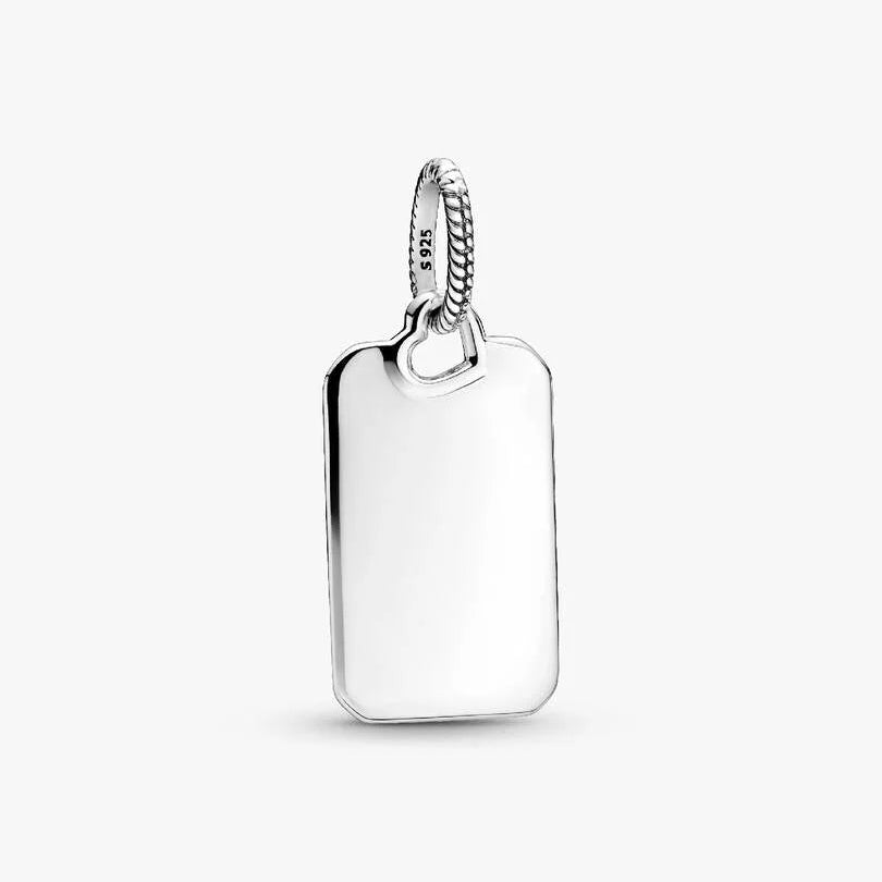CHARM PANDORA PENDENTE MEDAGLIA RETTANGOLARE DA INCIDERE