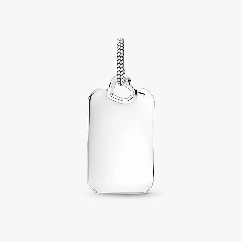 CHARM PANDORA PENDENTE MEDAGLIA RETTANGOLARE DA INCIDERE