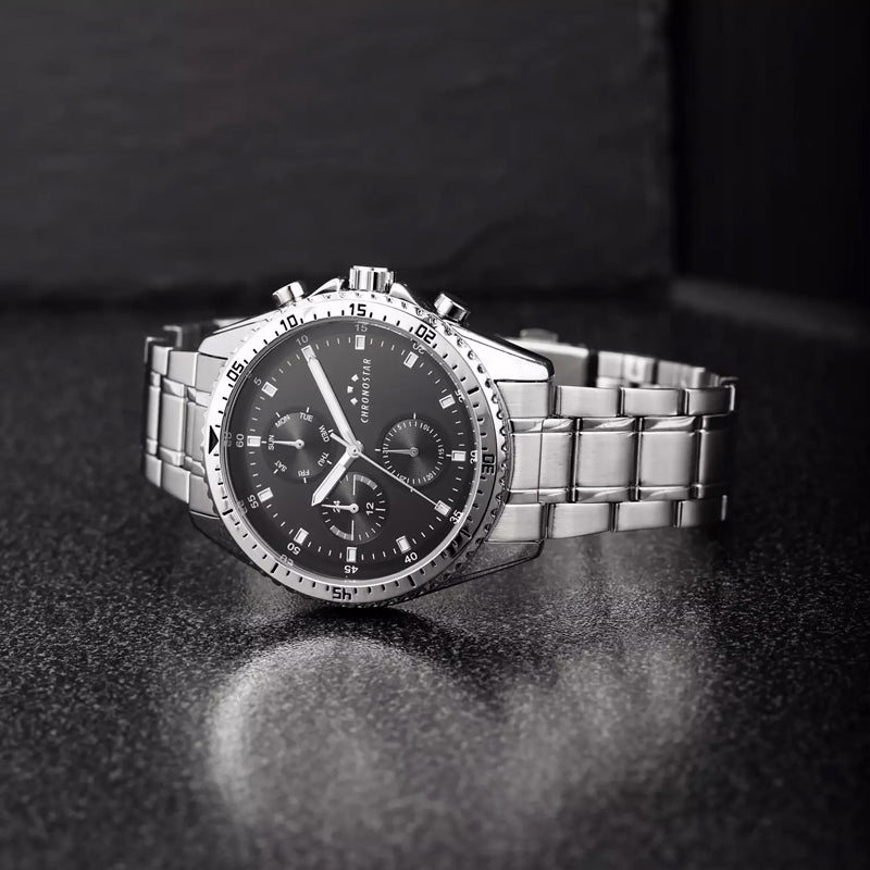 OROLOGIO CHRONOSTAR RACE BLACK DIAL |43.5MM|