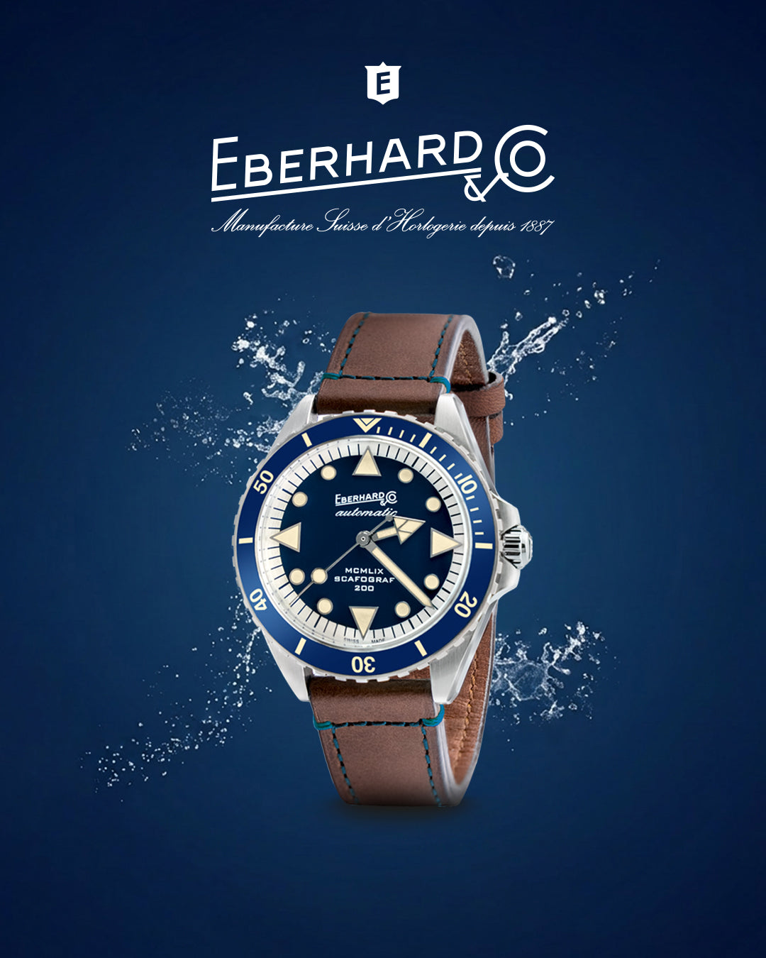 OROLOGIO EBERHARD SCAFOGRAF 300 MCMLIX BLUE DIAL |43MM|