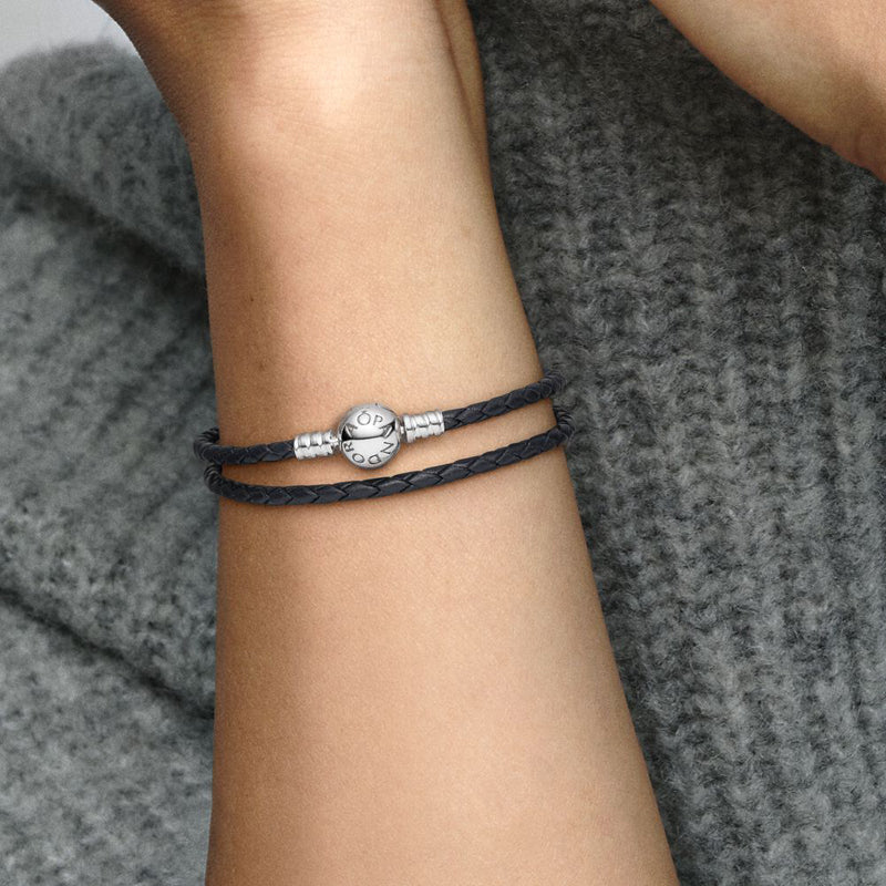 BRACCIALE PANDORA IN PELLE DOPPIO GIRO
