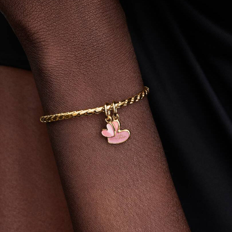 CHARM PANDORA MAMMA E FIGLIA CUORE ROSA