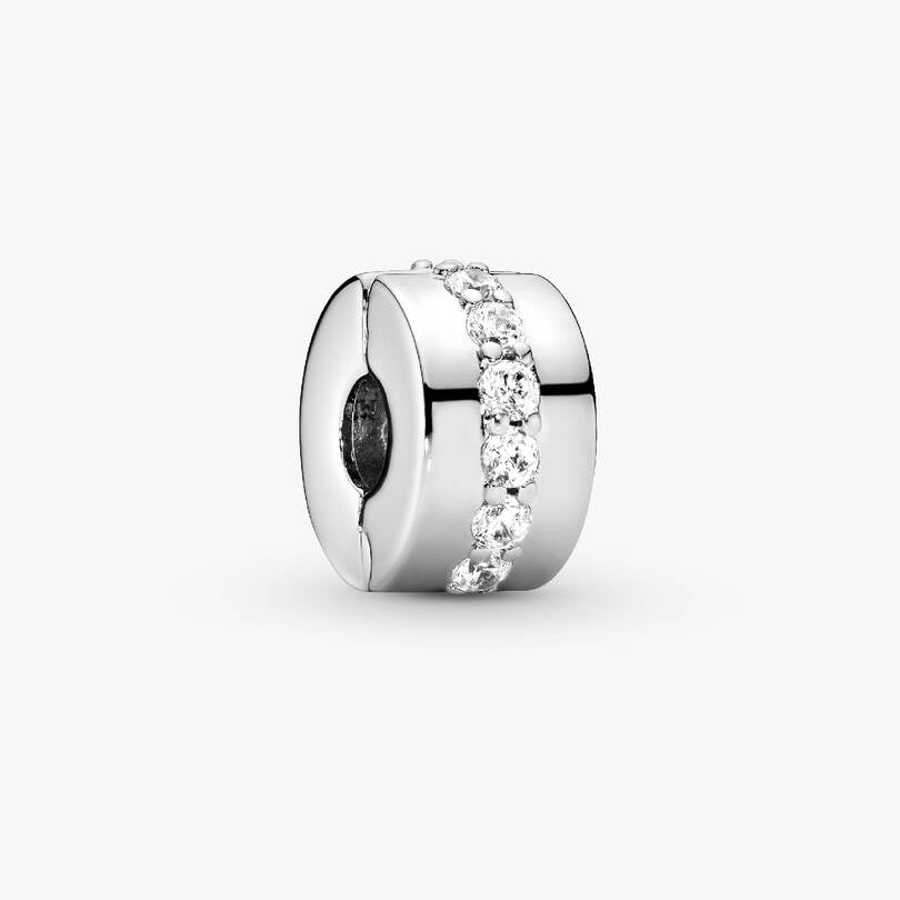 CLIP PANDORA FASCIA TRASPARENTE SCINTILLANTE