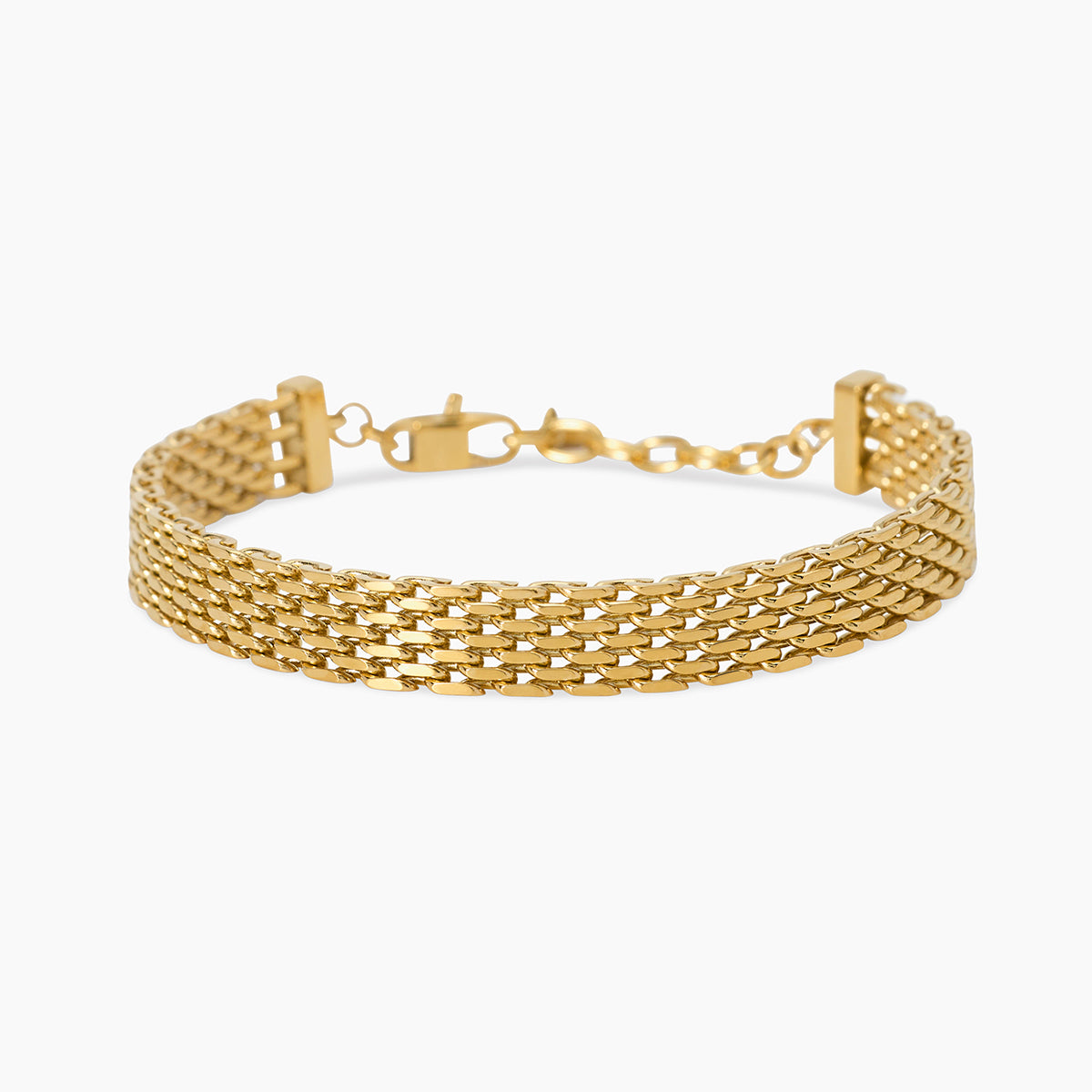 BRACCIALE REGOLABILE KIDULT STYLE DORATO CON MAGLIA MESH