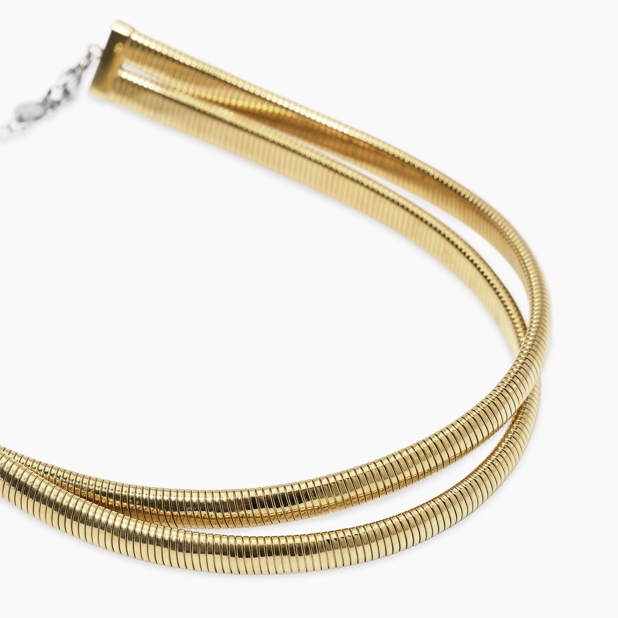 COLLANA KIDULT STYLE DORATA INTRECCIATA MAGLIA TUBOGAS