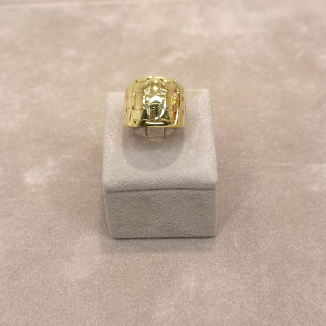 Anello Fascia Intrecciata in Oro Giallo 18 KT