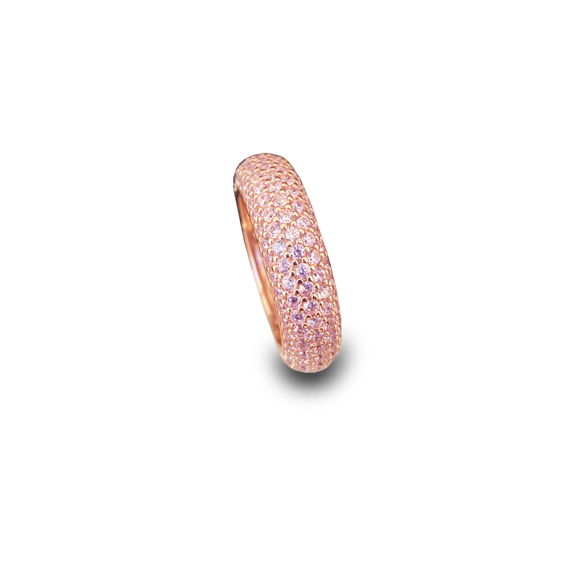 ANELLO LABRIORO ARGENTO ROSÈ E ZIRCONI ROSA