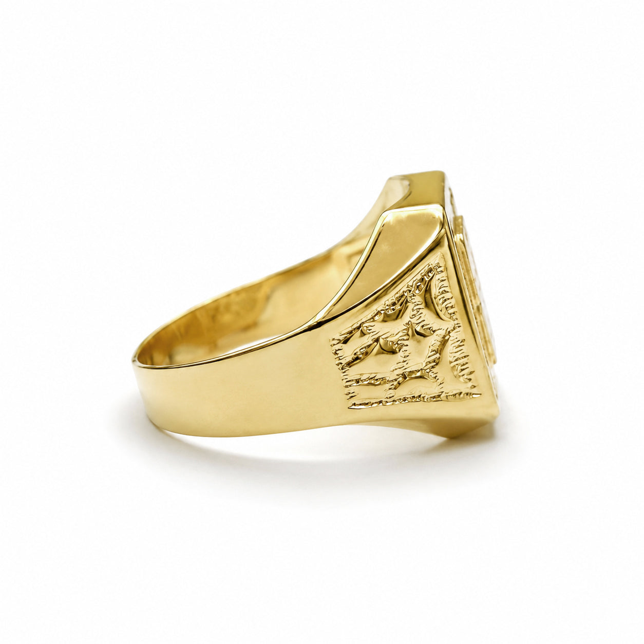 Anello Uomo Chevalier Greca Tricolore in Oro 18KT (750)