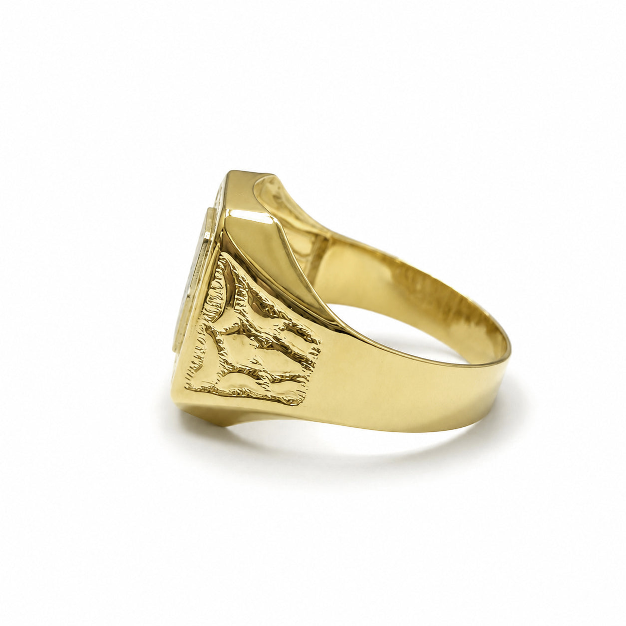 Anello Uomo Chevalier Greca Tricolore in Oro 18KT (750)