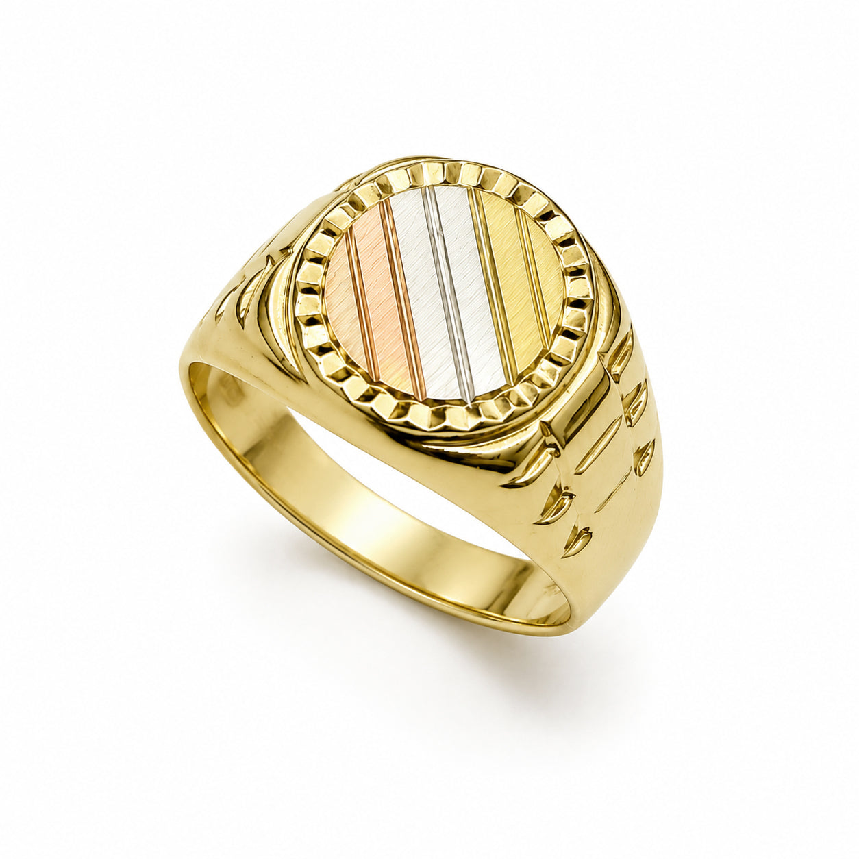 Anello Uomo Chevalier Tricolore in Oro 18KT (750)