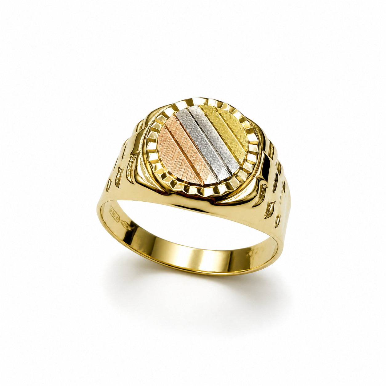 Anello Uomo Chevalier Tricolore in Oro 18KT (750)