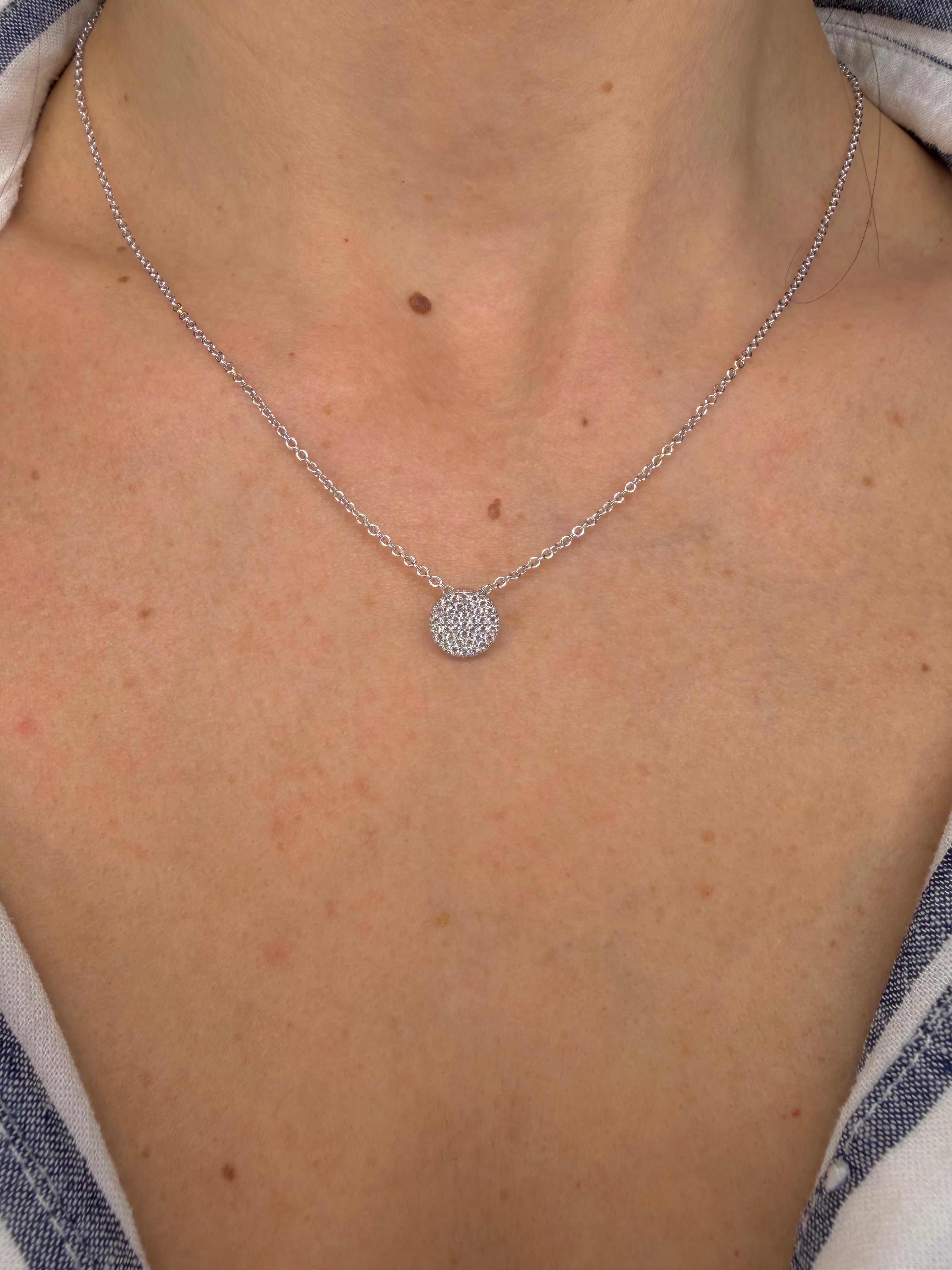 COLLANA TONDA CON ZIRCONI PAVÉ IN ARGENTO 925