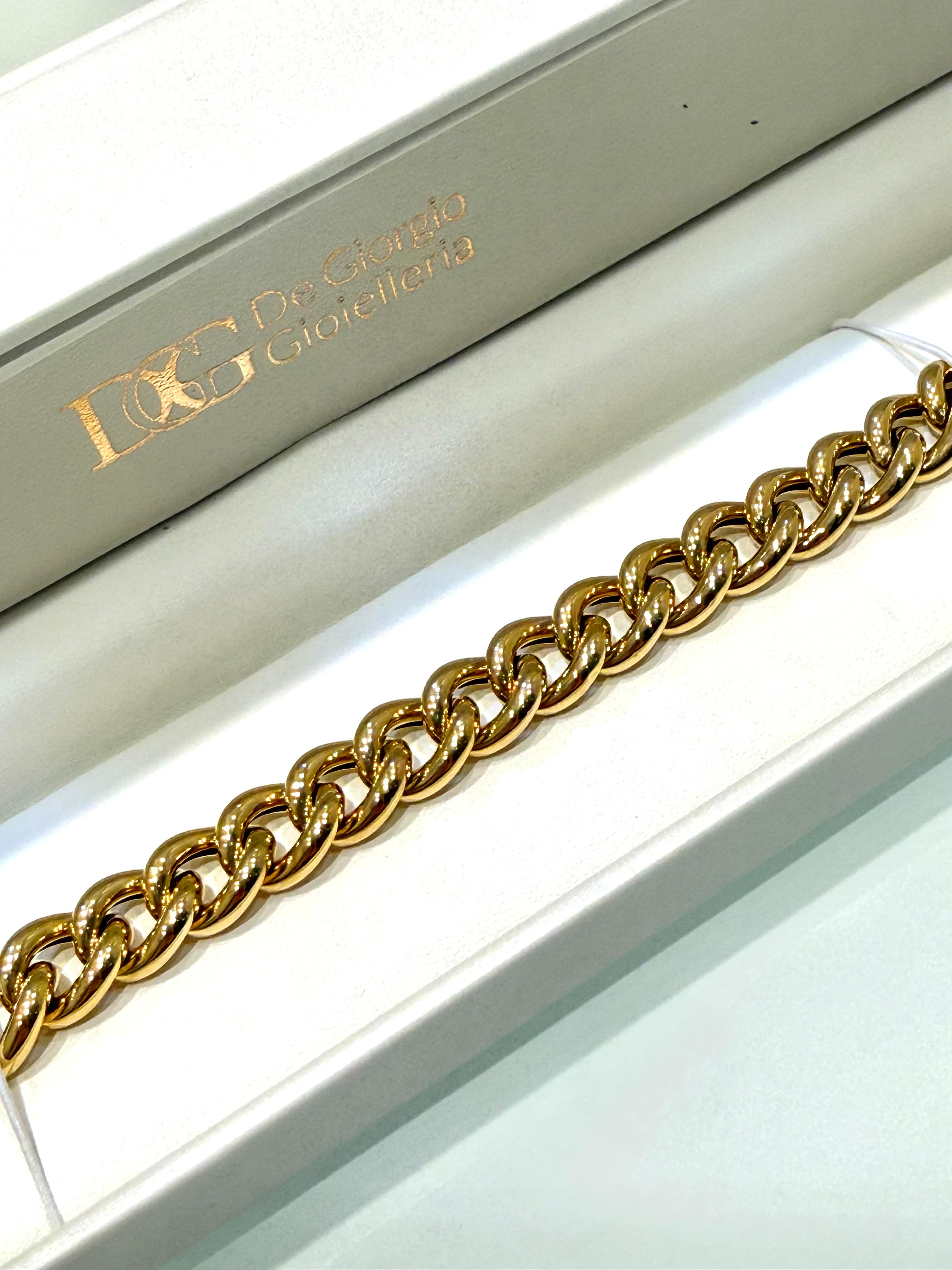 Bracciale Maglia Gourmette in Oro Giallo 18KT (750) – Made in Italy