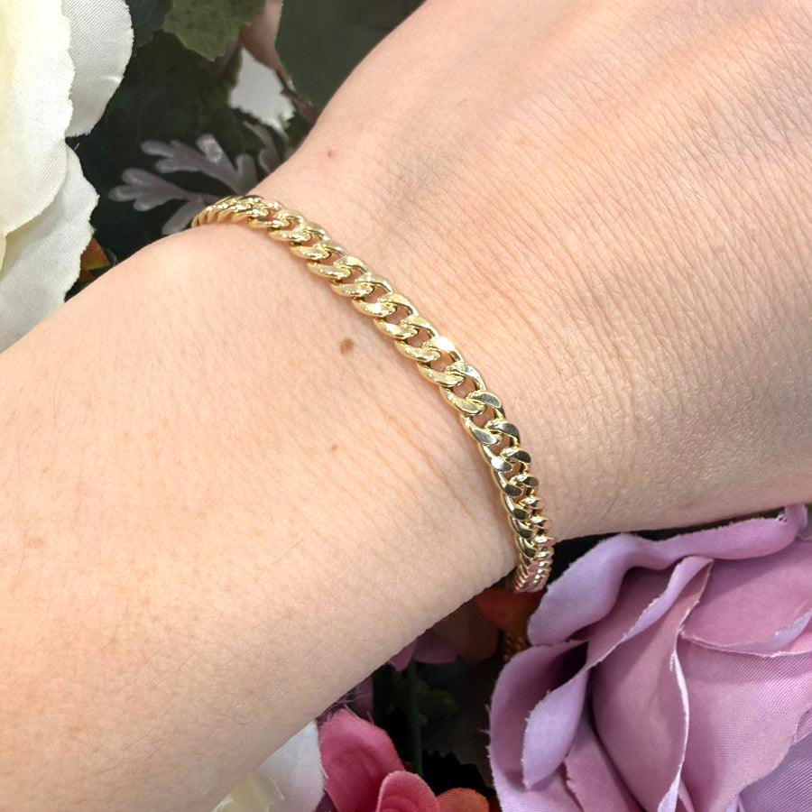 BRACCIALE GRUMETTA LUCIDA IN ORO GIALLO 18KT (750)