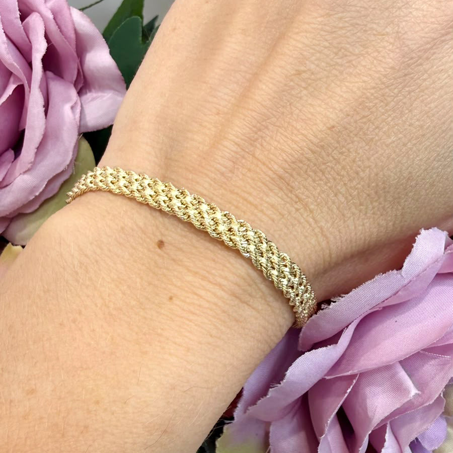 Bracciale Intrecciato in Oro Giallo 18 KT (750)