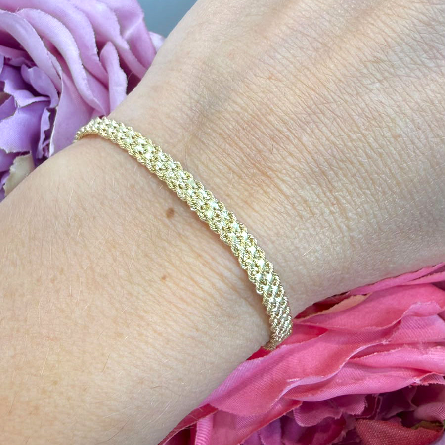 Bracciale Intrecciato in Oro Giallo 18 KT (750)