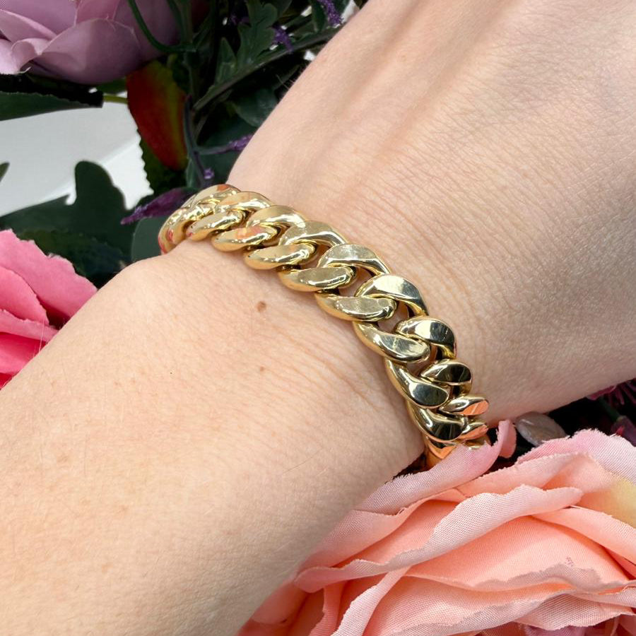 Bracciale Groumette in Oro Giallo 18 KT Luminoso