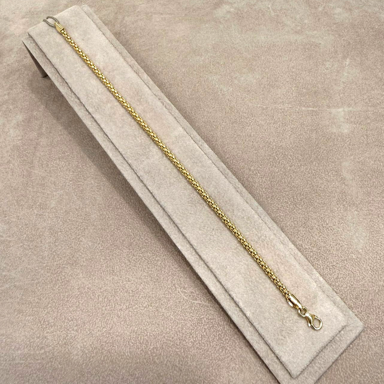 Bracciale a Maglia Compatta in Oro Giallo 18 KT