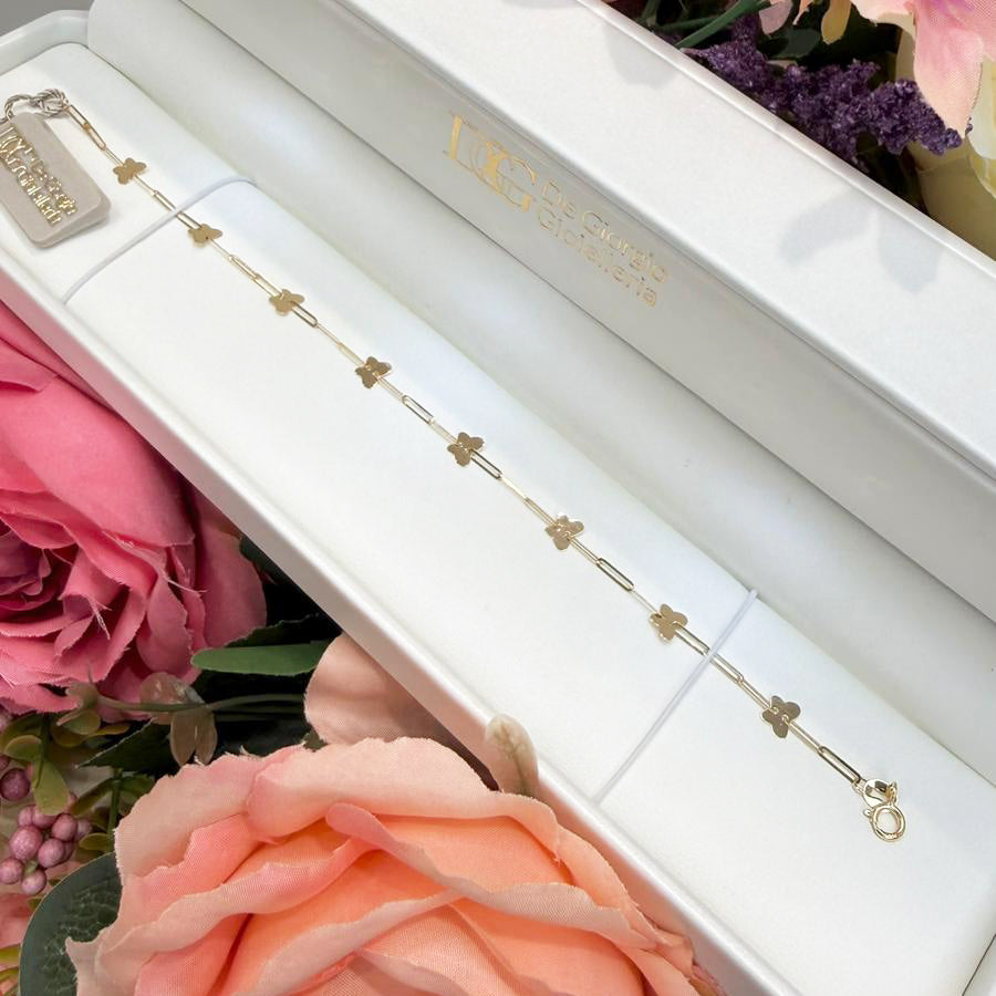 Bracciale con Farfalle in Oro Giallo 18 KT