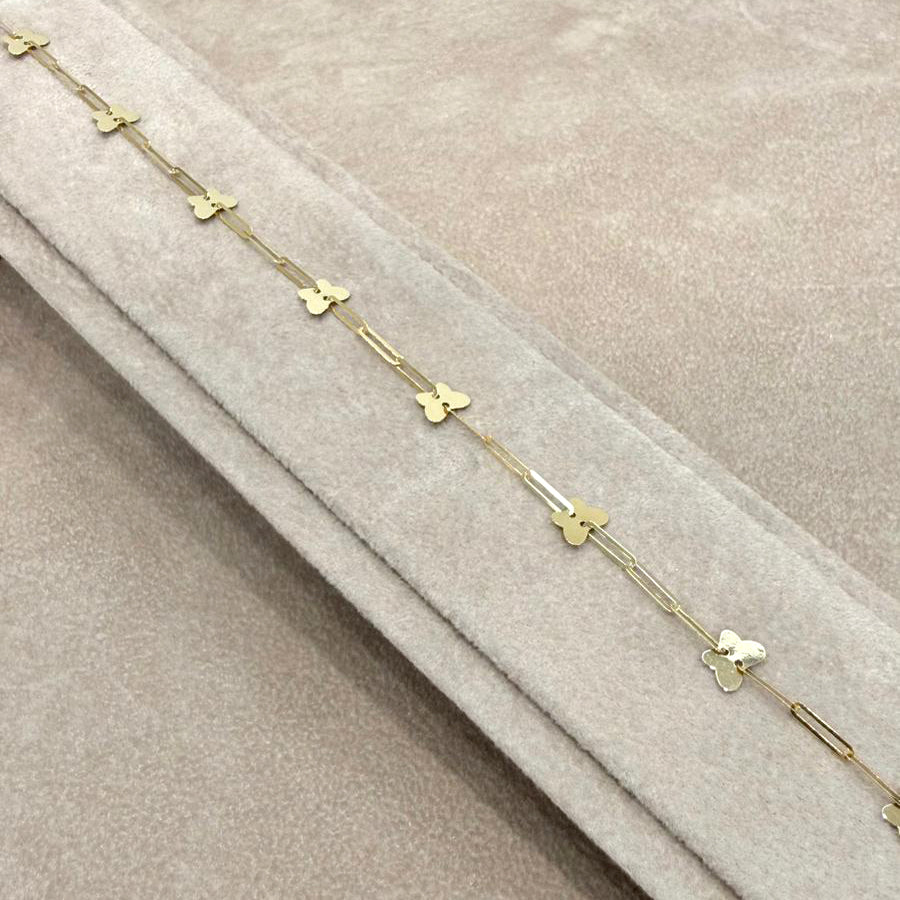 Bracciale con Farfalle in Oro Giallo 18 KT