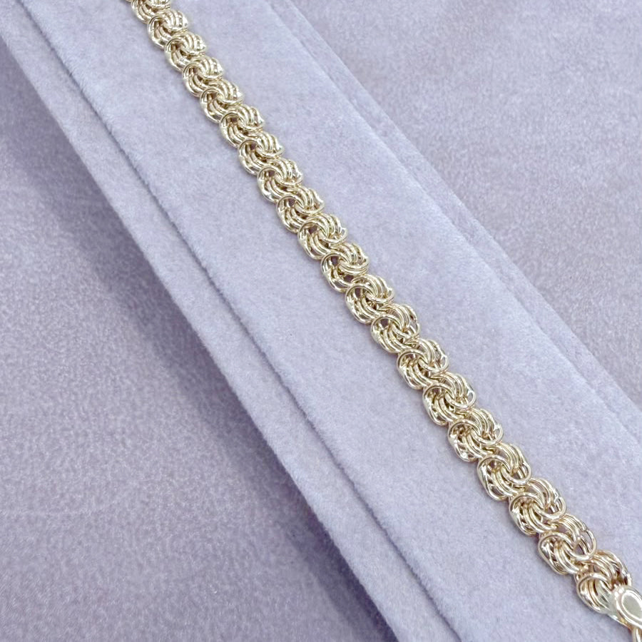 BRACCIALE MAGLIA ROSETTA IN ORO 18 KT
