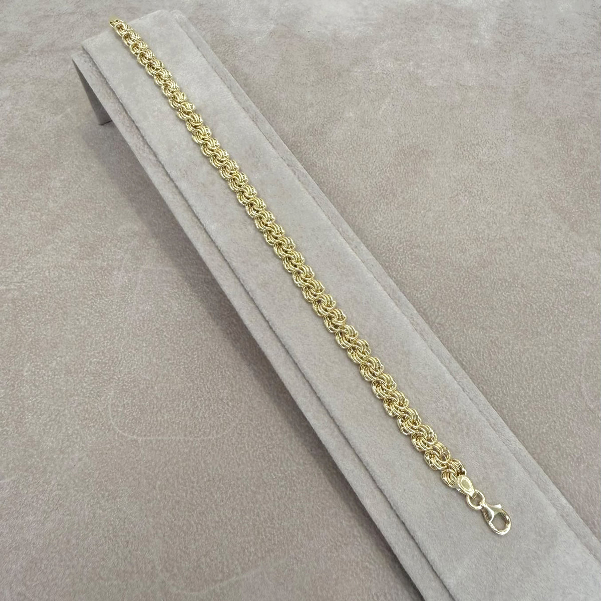 BRACCIALE MAGLIA ROSETTA IN ORO 18 KT
