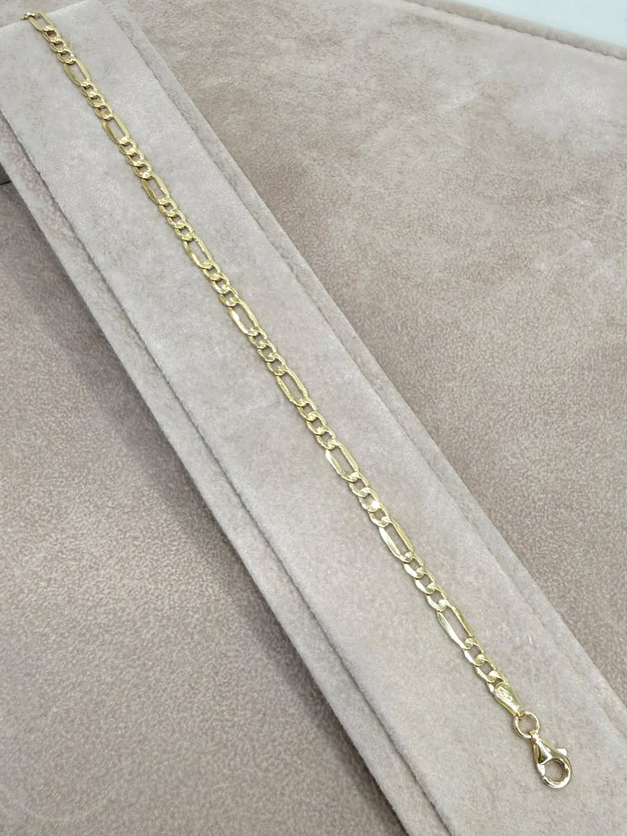 BRACCIALE UOMO IN ORO GIALLO 18 KT (750) A MAGLIA FIGARO