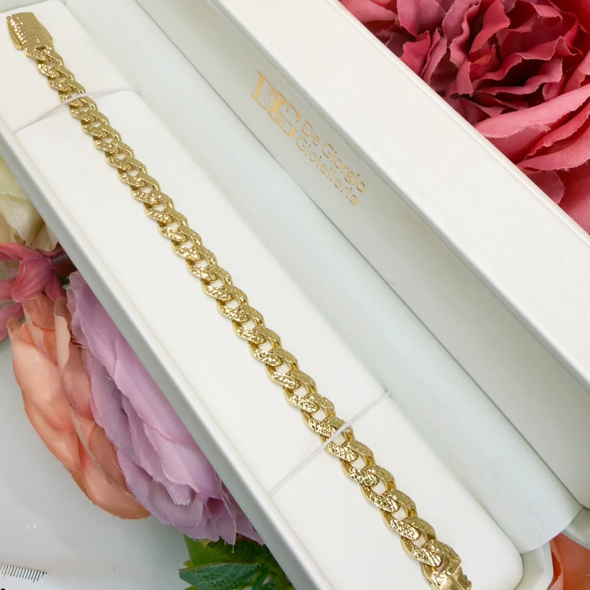 BRACCIALE GROUMETTE LAVORATA IN ORO GIALLO 18 KT (750)