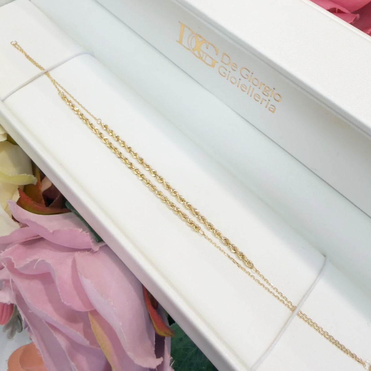 BRACCIALE DOPPIO FILO TORCHON IN ORO GIALLO 18 KT (750)