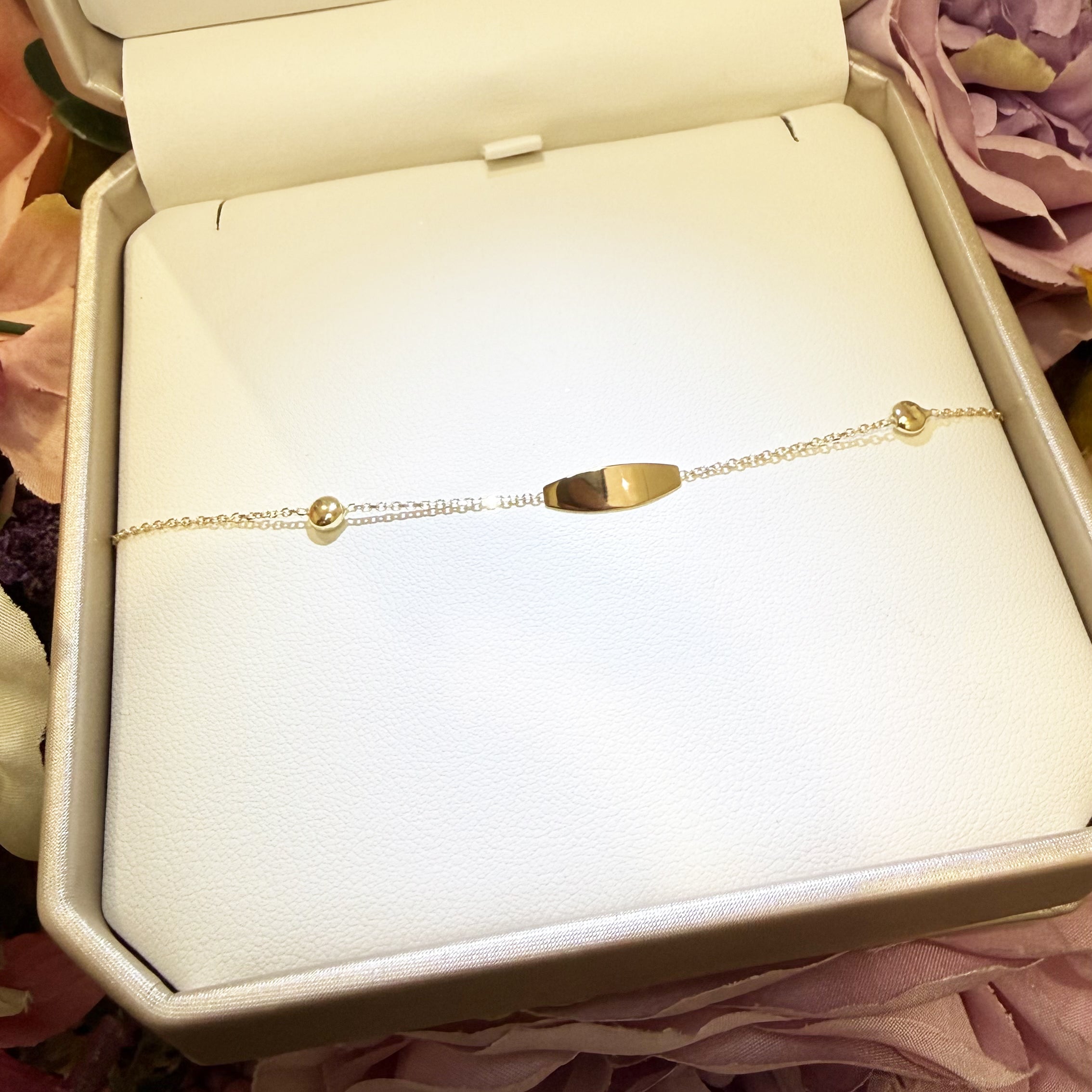 BRACCIALE BABY CON TARGHETTA IN ORO GIALLO 18KT (750)