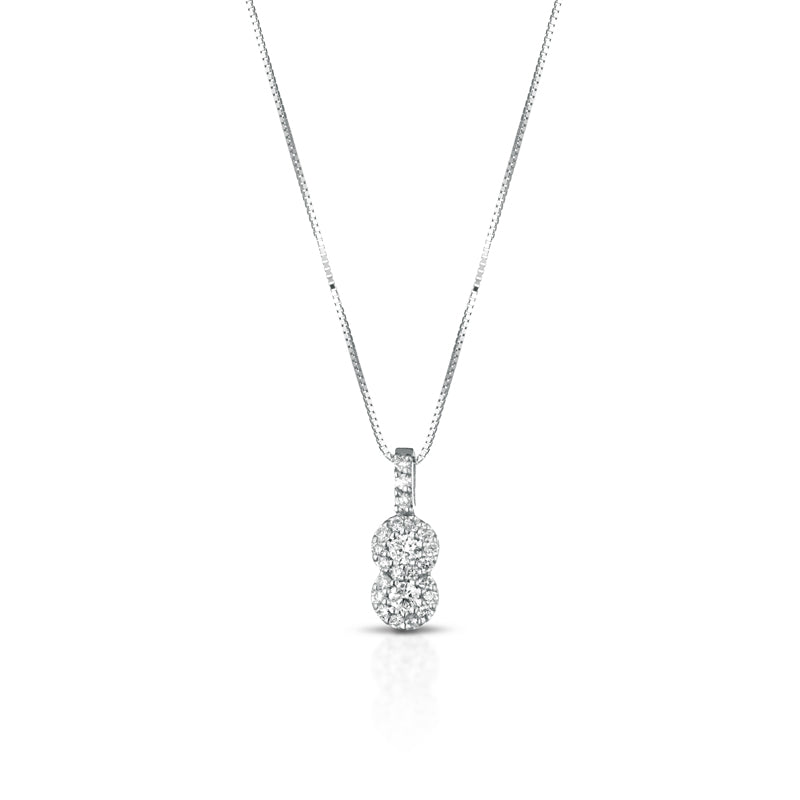COLLANA BILOGY IN ORO BIANCO 18 CARATI CON DIAMANTI