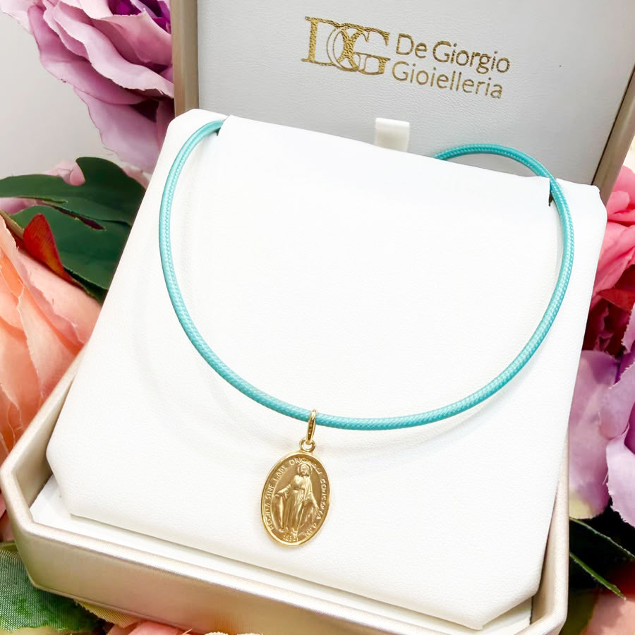 Medaglia Miracolosa in Oro Giallo 18 KT