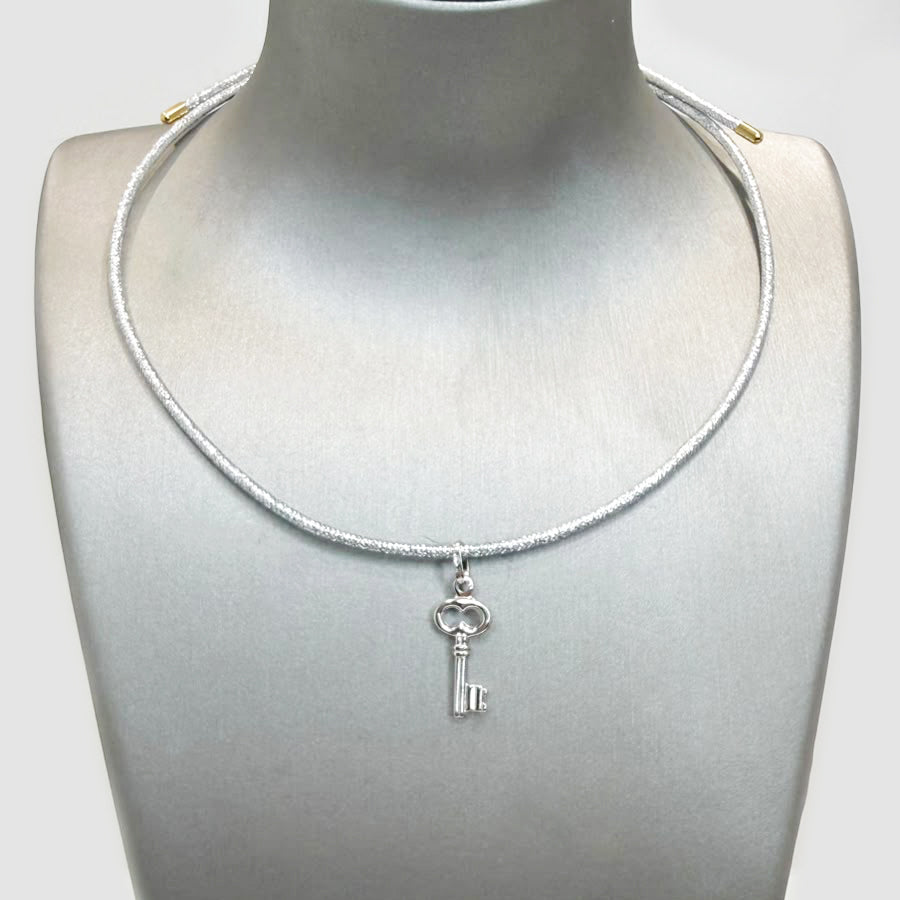 Ciondolo Chiave in Oro Bianco 18 KT