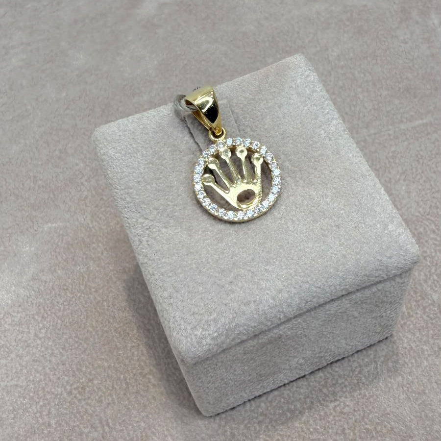 Pendente in Oro Giallo 18 KT con Zirconi