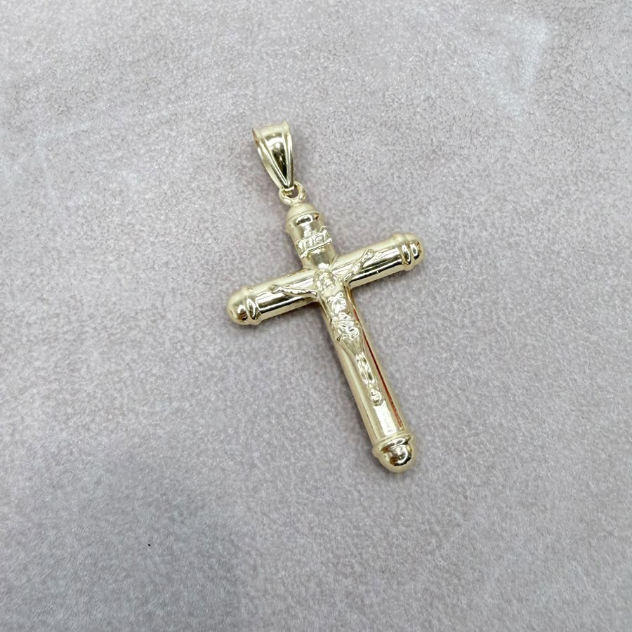 CIONDOLO CROCE CON CRISTO IN ORO GIALLO 18 KT (750)
