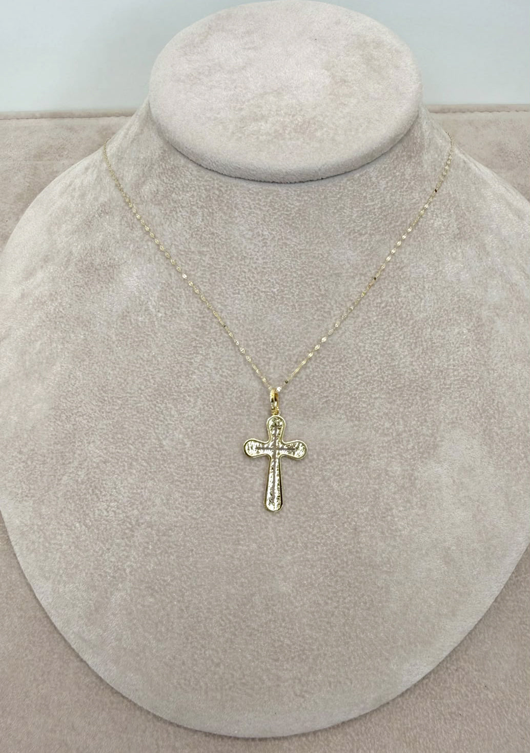 CIONDOLO CROCE IN ORO GIALLO 18 KT (750) CON COLLANA