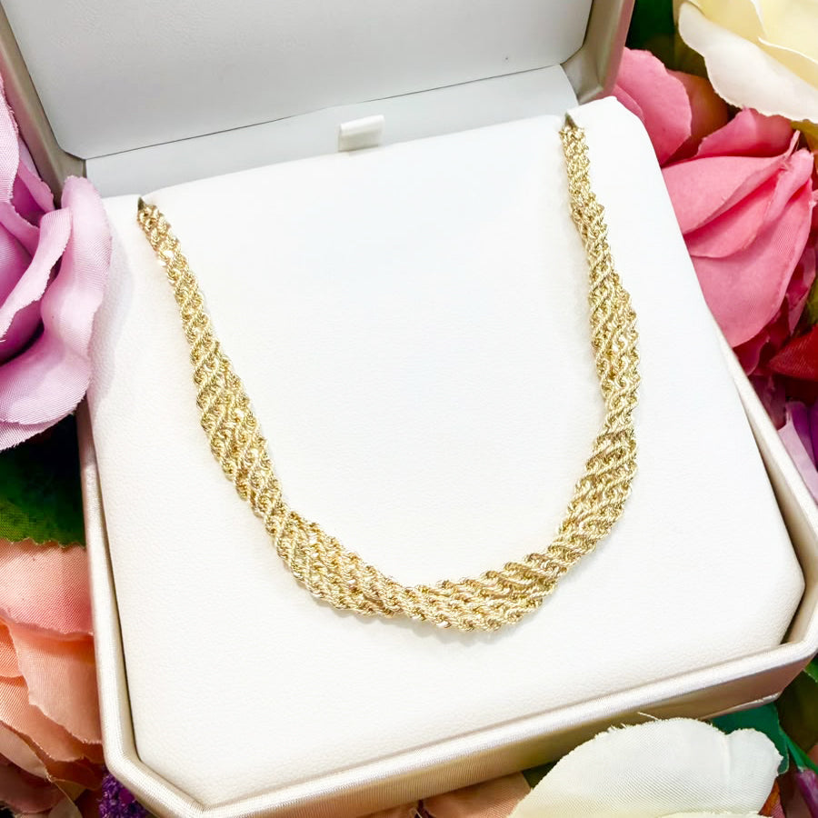 Collana Intrecciata in Oro Giallo 18 KT (750)